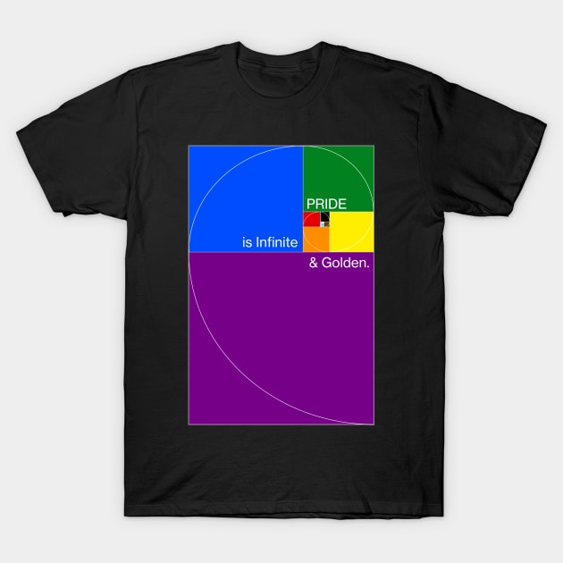 Pride Golden Spiral T-Shirt by UUPhotodiver